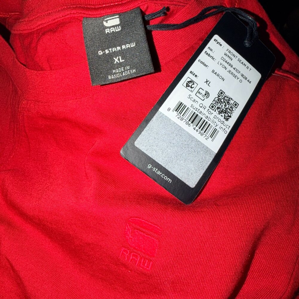 G-Star RAW Front Seam R Tee in Baron Red – Women’s Multiple Sizes (NWT) - Picture 8 of 12